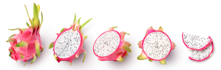 dragon fruit isolated on transparent png background	