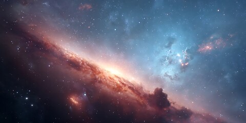 tunning View of the Andromeda Galaxy and Starfield