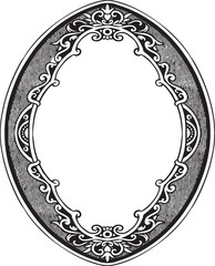 vintage round frame