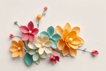 Colorful floral arrangement with many flower types