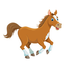 horse cartoon isolated on white