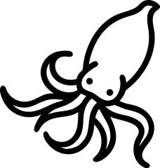 Octopus sketch hand drawn engraving style Underwater animals line art Vector illustration vector art on withe background