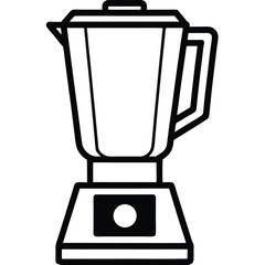silhouette blender on white background