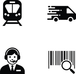 Logistics and Delivery Solid Icons