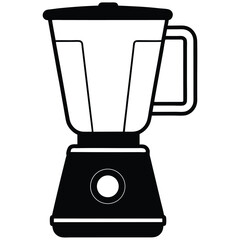 silhouette blender on white background