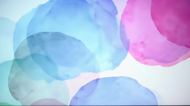 Abstract watercolor shapes in pastel colors