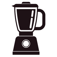 silhouette blender on white background