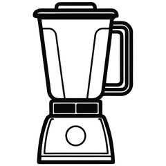 silhouette blender on white background