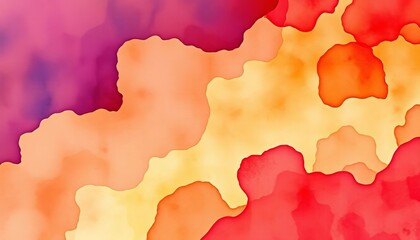 Abstract watercolor wine stain set in vibrant hues, ample copy space, abstract, template