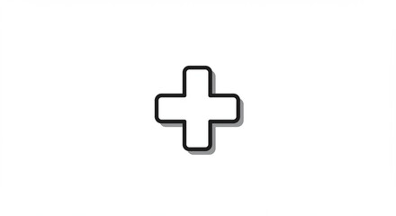 Fototapeta premium Medical cross icon for healthcare or emergency services