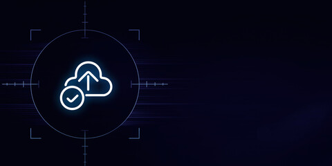 Obraz premium Secure Cloud Data Upload in Focus