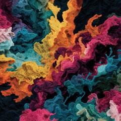 Abstract swirling vibrant colors, textured, dynamic