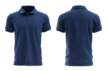 Naklejka premium Navy blue polo shirt displays simple look