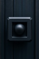 Dark Matte Black Square Knob Modern Minimalist Design Element Elegant Architectural Hardware Luxury Interior Decor Stylish Home Furniture Detail Abstract Geometric Shape Premium Quality Texture       