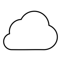 クラウドのアイコンイラスト（線画）