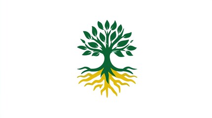Eco-Friendly Tree Logo Design, Symbolizing Nature and Business Sustainability, Minimalist Style for Environmental Awareness