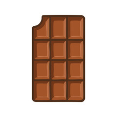 A flat vector image of a segmented chocolate bar.