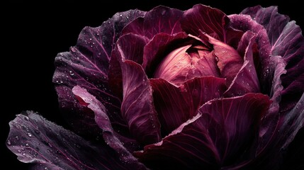 Obraz premium The Beauty of Red Cabbage A Healthy and Nutritious Vegetable