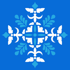 Georgian Inspired Wall Art - Ceramic Style Kitchen Wall Stencil