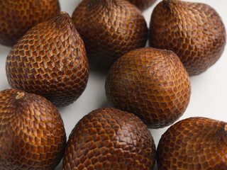 Snake fruit isolated on white background