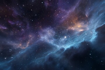 Fototapeta premium Cosmic Nebula: A Celestial Tapestry of Stars and Gas