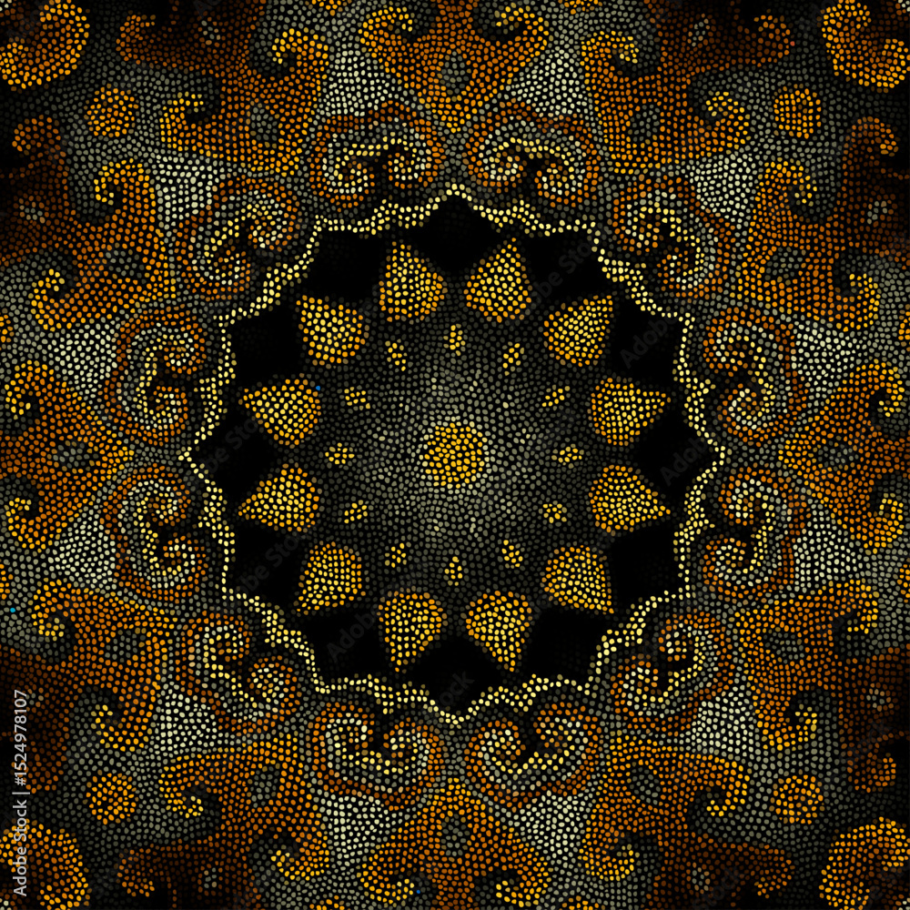 Aufkleber Mosaic dots ornament pattern like textured background. Vector illustration. Seamless pattern