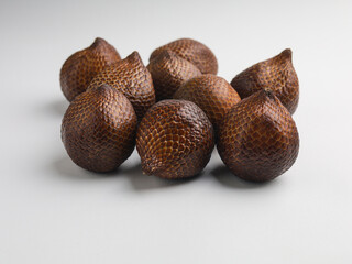 Snake fruit isolated on white background