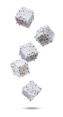 Dragon fruit slice isolated