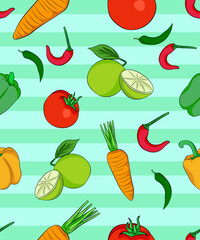 seamless pattern with vegetables