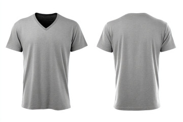 Naklejka premium Gray v neck shirt, simple look, cool and casual