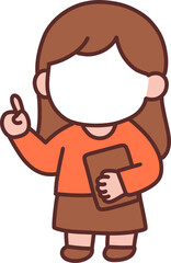 Female Teacher with Book