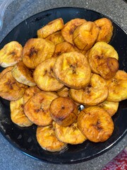 Fried plantains on a plate