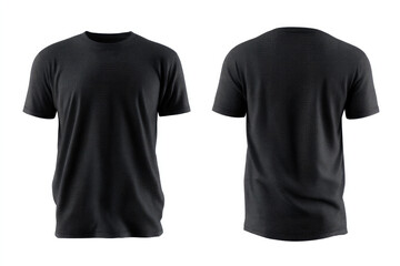 Black shirt displayed with confidence in front and back view