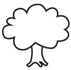 Tree Illustration Clipart line art