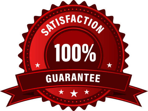 100% satisfaction guarantee badge isolated on white background. best choice label