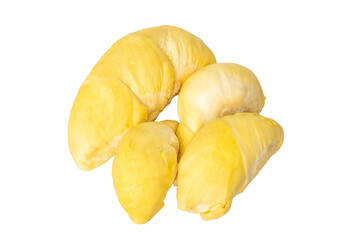 The Photo of a Thai fruit, Durian, on a white background, taken with a 45Mp high resolution camera.