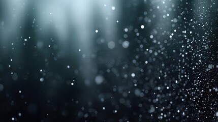 Obraz premium Abstract dark background with falling particles creating a serene atmosphere
