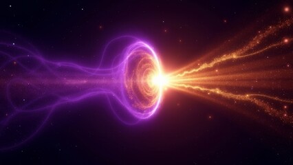 Obraz premium Purple Orange Light Energy Technology Diagram