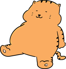 Illustration of fat cat
