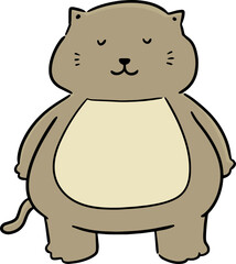 Illustration of fat cat
