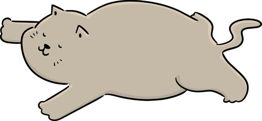 Illustration of fat cat
