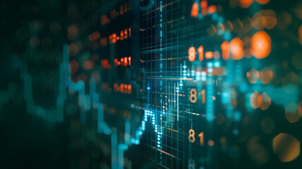 Close-Up of a Financial Chart Depicting Volatile Interest Rate Movements in Global Markets