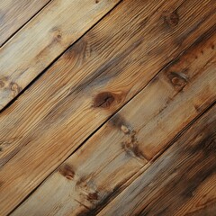Fototapeta premium Diagonal planks of aged, rustic wood showing grain, knots, and color variations