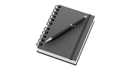 notebook and pen isolated on white background png