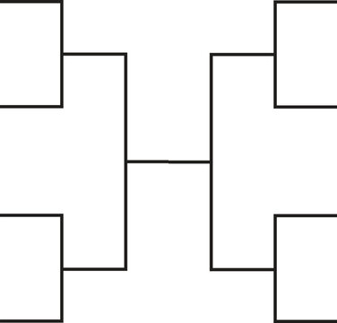 Tournament Bracket Chart Template - Empty Knockout Format
