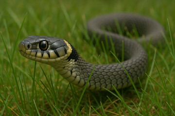 Obraz premium snake in the grass