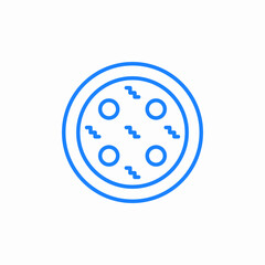 pizza whole icon sign vector