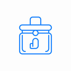 secure lock bag icon sign vector