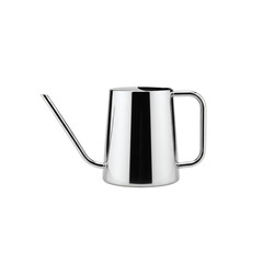 Stainless steel pour over coffee kettle on transparent background