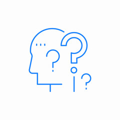 uncertainty confusion icon sign vector